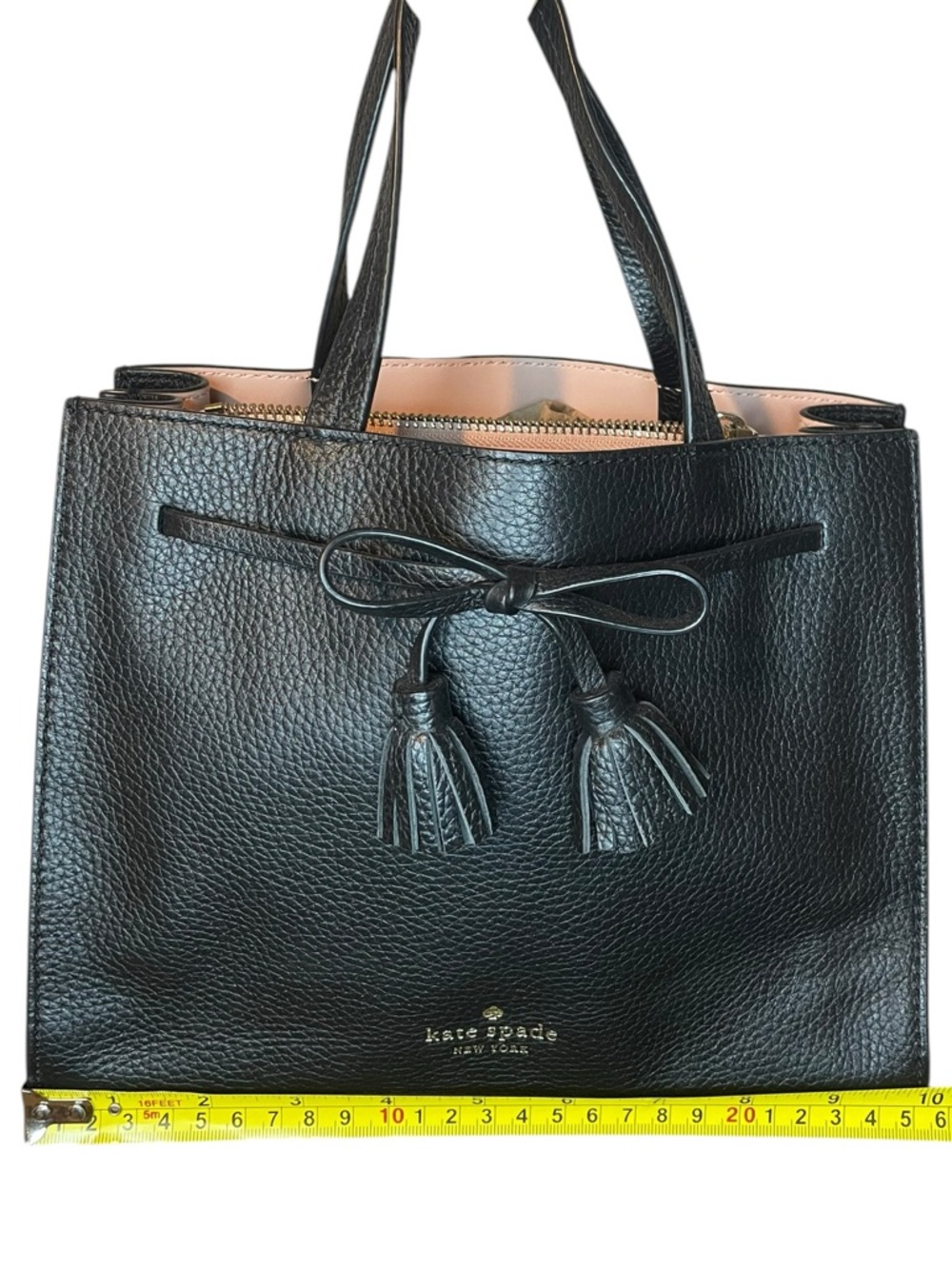 Kate Spade New York Hayes Street Isobel Small Black Leather Satchel - Picture 2 of 9
